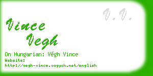 vince vegh business card